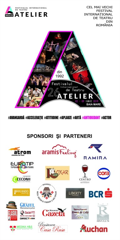 afis ATELIER 26 – organizatori, sponsori și parteneri