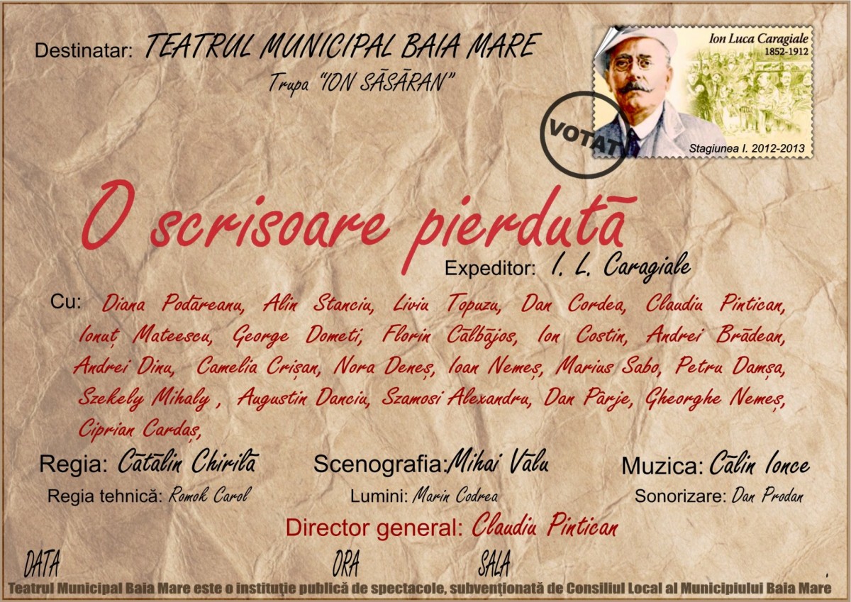 afis O scrisoare pierdută