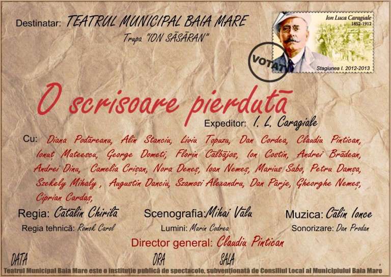 afis O scrisoare pierdută