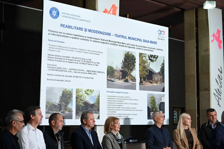 afis Se reabilitează Teatrul Municipal Baia Mare